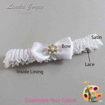 Couture Garters / Custom Wedding Garter / Customizable Wedding Garters / Personalized Wedding Garters / Melissa #05-B31-M27 / Wedding Garters / Bridal Garter / Prom Garter / Linda Joyce Couture
