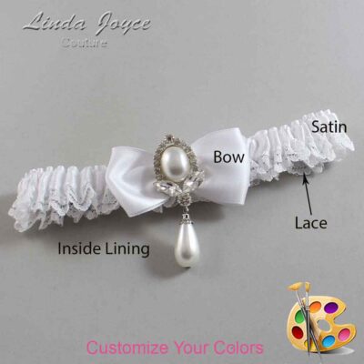 Couture Garters / Custom Wedding Garter / Customizable Wedding Garters / Personalized Wedding Garters / Joan #05-B31-M32 / Wedding Garters / Bridal Garter / Prom Garter / Linda Joyce Couture