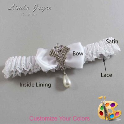 Couture Garters / Custom Wedding Garter / Customizable Wedding Garters / Personalized Wedding Garters / Mavis #05-B31-M33 / Wedding Garters / Bridal Garter / Prom Garter / Linda Joyce Couture