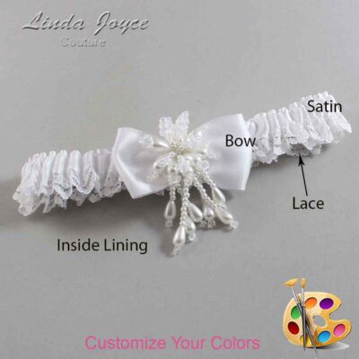 Couture Garters / Custom Wedding Garter / Customizable Wedding Garters / Personalized Wedding Garters / Joelle #05-B31-M38 / Wedding Garters / Bridal Garter / Prom Garter / Linda Joyce Couture
