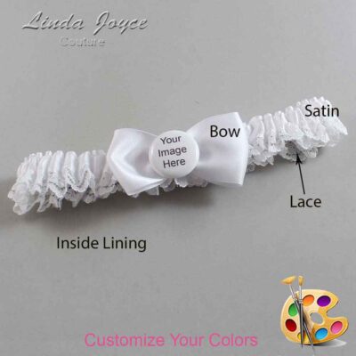 Couture Garters / Custom Wedding Garter / Customizable Wedding Garters / Personalized Wedding Garters / Custom Button #05-B31-M44 / Wedding Garters / Bridal Garter / Prom Garter / Linda Joyce Couture