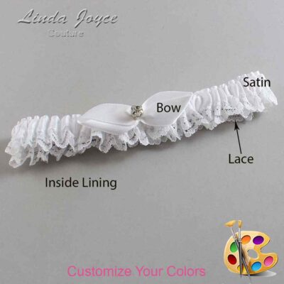Couture Garters / Custom Wedding Garter / Customizable Wedding Garters / Personalized Wedding Garters / Trudy #05-B41-M04 / Wedding Garters / Bridal Garter / Prom Garter / Linda Joyce Couture