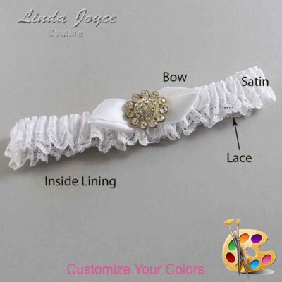 Couture Garters / Custom Wedding Garter / Customizable Wedding Garters / Personalized Wedding Garters / Zelda #05-B41-M12 / Wedding Garters / Bridal Garter / Prom Garter / Linda Joyce Couture