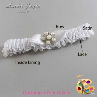 Couture Garters / Custom Wedding Garter / Customizable Wedding Garters / Personalized Wedding Garters / Wendy #05-B41-M13 / Wedding Garters / Bridal Garter / Prom Garter / Linda Joyce Couture