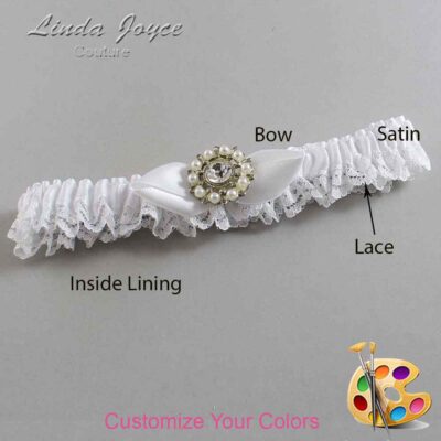 Couture Garters / Custom Wedding Garter / Customizable Wedding Garters / Personalized Wedding Garters / Drew #05-B41-M14 / Wedding Garters / Bridal Garter / Prom Garter / Linda Joyce Couture