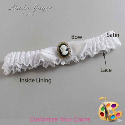 Couture Garters / Custom Wedding Garter / Customizable Wedding Garters / Personalized Wedding Garters / Bernice #05-B41-M15 / Wedding Garters / Bridal Garter / Prom Garter / Linda Joyce Couture