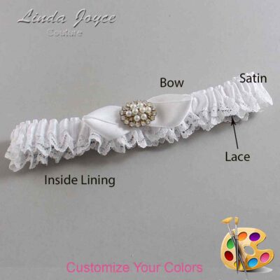 Couture Garters / Custom Wedding Garter / Customizable Wedding Garters / Personalized Wedding Garters / Tonya #05-B41-M16 / Wedding Garters / Bridal Garter / Prom Garter / Linda Joyce Couture