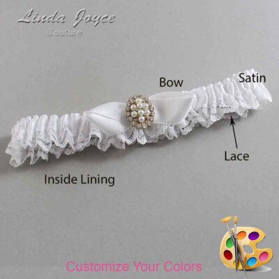 Couture Garters / Custom Wedding Garter / Customizable Wedding Garters / Personalized Wedding Garters / Suellen #05-B41-M17 / Wedding Garters / Bridal Garter / Prom Garter / Linda Joyce Couture