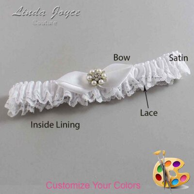 Couture Garters / Custom Wedding Garter / Customizable Wedding Garters / Personalized Wedding Garters / Virginia #05-B41-M23 / Wedding Garters / Bridal Garter / Prom Garter / Linda Joyce Couture