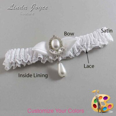 Couture Garters / Custom Wedding Garter / Customizable Wedding Garters / Personalized Wedding Garters / Clarissa #05-B41-M32 / Wedding Garters / Bridal Garter / Prom Garter / Linda Joyce Couture