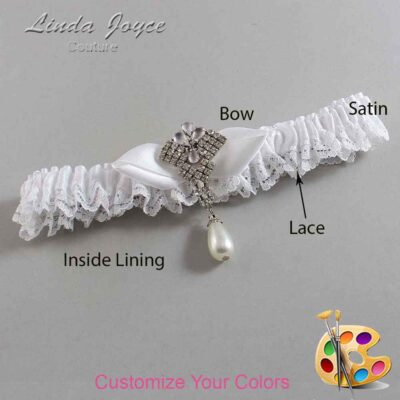 Couture Garters / Custom Wedding Garter / Customizable Wedding Garters / Personalized Wedding Garters / Claudette #05-B41-M33 / Wedding Garters / Bridal Garter / Prom Garter / Linda Joyce Couture