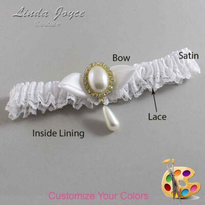 Couture Garters / Custom Wedding Garter / Customizable Wedding Garters / Personalized Wedding Garters / Sybil #05-B41-M34 / Wedding Garters / Bridal Garter / Prom Garter / Linda Joyce Couture