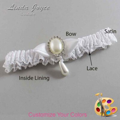 Couture Garters / Custom Wedding Garter / Customizable Wedding Garters / Personalized Wedding Garters / Sybil #05-B41-M35 / Wedding Garters / Bridal Garter / Prom Garter / Linda Joyce Couture