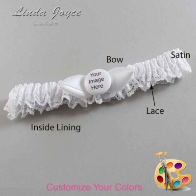 Couture Garters / Custom Wedding Garter / Customizable Wedding Garters / Personalized Wedding Garters / Custom Button #05-B41-M44 / Wedding Garters / Bridal Garter / Prom Garter / Linda Joyce Couture