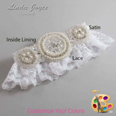 Couture Garters / Custom Wedding Garter / Customizable Wedding Garters / Personalized Wedding Garters / Linda #10-A00 / Wedding Garters / Bridal Garter / Prom Garter / Linda Joyce Couture