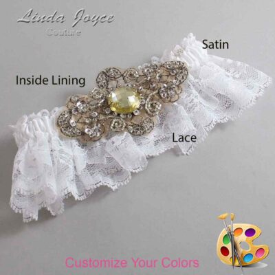 Couture Garters / Custom Wedding Garter / Customizable Wedding Garters / Personalized Wedding Garters / Bijou # 10-A01-Antique / Wedding Garters / Bridal Garter / Prom Garter / Linda Joyce Couture