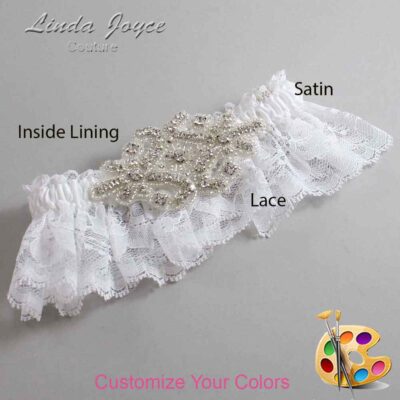 Couture Garters / Custom Wedding Garter / Customizable Wedding Garters / Personalized Wedding Garters / Heather # 10-A07-Silver / Wedding Garters / Bridal Garter / Prom Garter / Linda Joyce Couture