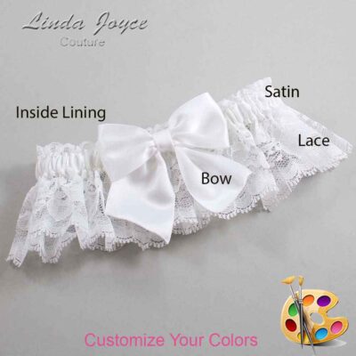 Couture Garters / Custom Wedding Garter / Customizable Wedding Garters / Personalized Wedding Garters / Kimberly #10-B01-00 / Wedding Garters / Bridal Garter / Prom Garter / Linda Joyce Couture