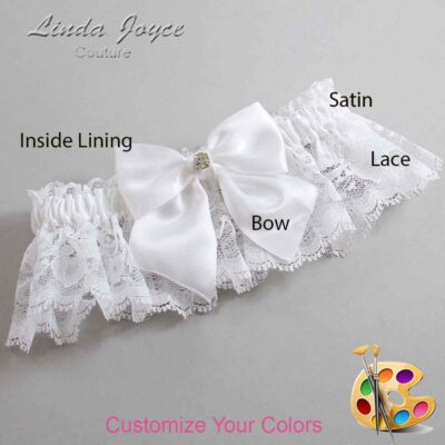 Couture Garters / Custom Wedding Garter / Customizable Wedding Garters / Personalized Wedding Garters / Pamela #10-B01-M03 / Wedding Garters / Bridal Garter / Prom Garter / Linda Joyce Couture