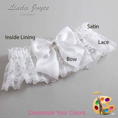 Couture Garters / Custom Wedding Garter / Customizable Wedding Garters / Personalized Wedding Garters / Pamela #10-B01-M04 / Wedding Garters / Bridal Garter / Prom Garter / Linda Joyce Couture