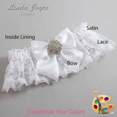 Couture Garters / Custom Wedding Garter / Customizable Wedding Garters / Personalized Wedding Garters / Elizabeth #10-B01-M11 / Wedding Garters / Bridal Garter / Prom Garter / Linda Joyce Couture