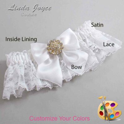 Couture Garters / Custom Wedding Garter / Customizable Wedding Garters / Personalized Wedding Garters / Penny #10-B01-M12 / Wedding Garters / Bridal Garter / Prom Garter / Linda Joyce Couture