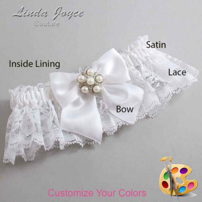 Couture Garters / Custom Wedding Garter / Customizable Wedding Garters / Personalized Wedding Garters / Monica #10-B01-M13 / Wedding Garters / Bridal Garter / Prom Garter / Linda Joyce Couture