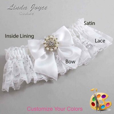Couture Garters / Custom Wedding Garter / Customizable Wedding Garters / Personalized Wedding Garters / Adelle #10-B01-M14 / Wedding Garters / Bridal Garter / Prom Garter / Linda Joyce Couture