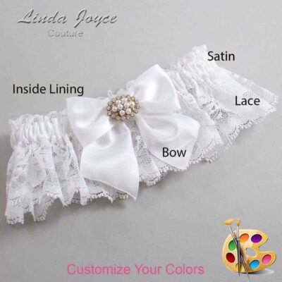 Couture Garters / Custom Wedding Garter / Customizable Wedding Garters / Personalized Wedding Garters / Cynthia #10-B01-M16 / Wedding Garters / Bridal Garter / Prom Garter / Linda Joyce Couture