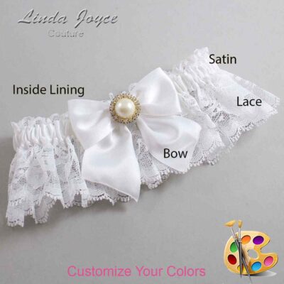 Couture Garters / Custom Wedding Garter / Customizable Wedding Garters / Personalized Wedding Garters / Paige #10-B01-M21 / Wedding Garters / Bridal Garter / Prom Garter / Linda Joyce Couture