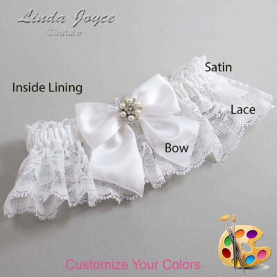 Couture Garters / Custom Wedding Garter / Customizable Wedding Garters / Personalized Wedding Garters / Naomi #10-B01-M23 / Wedding Garters / Bridal Garter / Prom Garter / Linda Joyce Couture