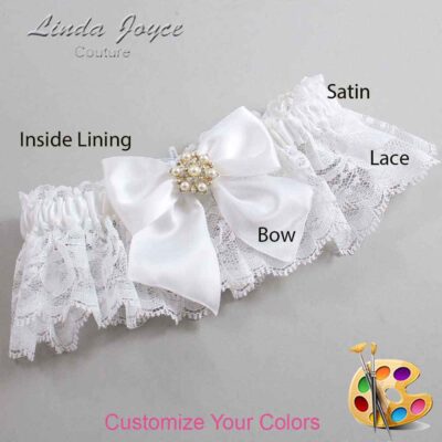 Couture Garters / Custom Wedding Garter / Customizable Wedding Garters / Personalized Wedding Garters / Larissa #10-B01-M27 / Wedding Garters / Bridal Garter / Prom Garter / Linda Joyce Couture