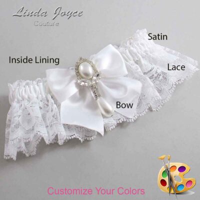 Couture Garters / Custom Wedding Garter / Customizable Wedding Garters / Personalized Wedding Garters / Jessica #10-B01-M32 / Wedding Garters / Bridal Garter / Prom Garter / Linda Joyce Couture