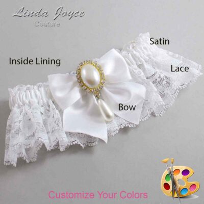 Couture Garters / Custom Wedding Garter / Customizable Wedding Garters / Personalized Wedding Garters / Michaela #10-B01-M34 / Wedding Garters / Bridal Garter / Prom Garter / Linda Joyce Couture