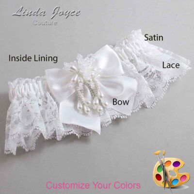 Couture Garters / Custom Wedding Garter / Customizable Wedding Garters / Personalized Wedding Garters / Daphne #10-B01-M38 / Wedding Garters / Bridal Garter / Prom Garter / Linda Joyce Couture