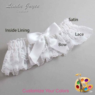 Couture Garters / Custom Wedding Garter / Customizable Wedding Garters / Personalized Wedding Garters / Melva #10-B02-00 / Wedding Garters / Bridal Garter / Prom Garter / Linda Joyce Couture