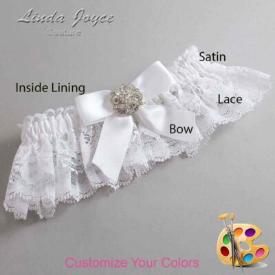 Couture Garters / Custom Wedding Garter / Customizable Wedding Garters / Personalized Wedding Garters / Sarina #10-B02-M11 / Wedding Garters / Bridal Garter / Prom Garter / Linda Joyce Couture