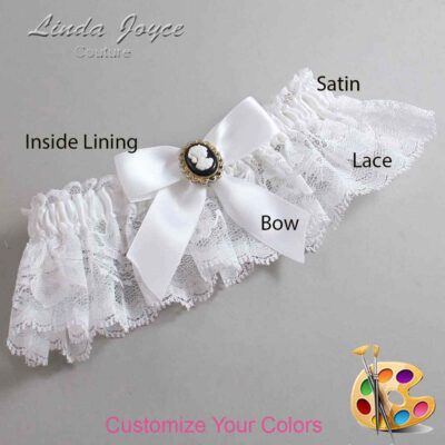 Couture Garters / Custom Wedding Garter / Customizable Wedding Garters / Personalized Wedding Garters / Sherri #10-B02-M15 / Wedding Garters / Bridal Garter / Prom Garter / Linda Joyce Couture