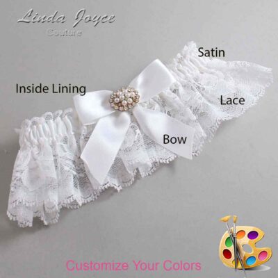 Couture Garters / Custom Wedding Garter / Customizable Wedding Garters / Personalized Wedding Garters / Penelope #10-B02-M16 / Wedding Garters / Bridal Garter / Prom Garter / Linda Joyce Couture