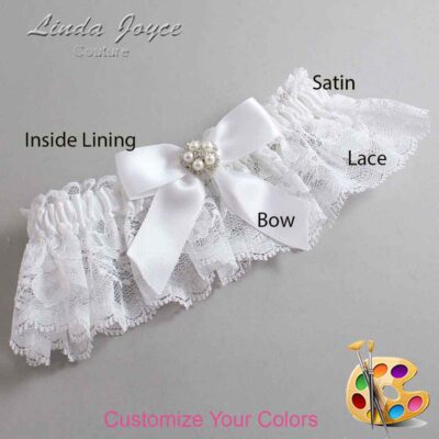 Couture Garters / Custom Wedding Garter / Customizable Wedding Garters / Personalized Wedding Garters / Prudence #10-B02-M20 / Wedding Garters / Bridal Garter / Prom Garter / Linda Joyce Couture
