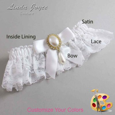Couture Garters / Custom Wedding Garter / Customizable Wedding Garters / Personalized Wedding Garters / Trina #10-B02-M34 / Wedding Garters / Bridal Garter / Prom Garter / Linda Joyce Couture