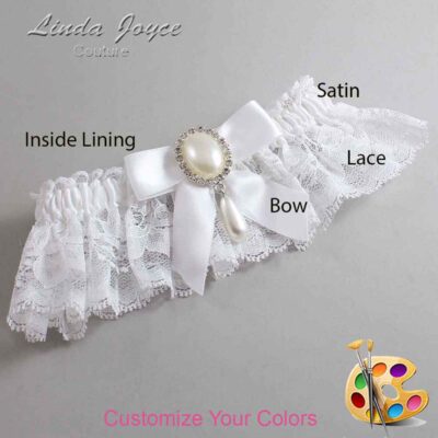Couture Garters / Custom Wedding Garter / Customizable Wedding Garters / Personalized Wedding Garters / Trina #10-B02-M35 / Wedding Garters / Bridal Garter / Prom Garter / Linda Joyce Couture