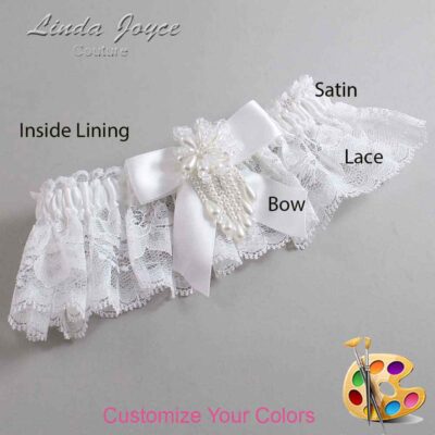 Couture Garters / Custom Wedding Garter / Customizable Wedding Garters / Personalized Wedding Garters / Merlene #10-B02-M38 / Wedding Garters / Bridal Garter / Prom Garter / Linda Joyce Couture