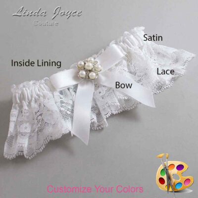 Couture Garters / Custom Wedding Garter / Customizable Wedding Garters / Personalized Wedding Garters / Natalie #10-B03-M13 / Wedding Garters / Bridal Garter / Prom Garter / Linda Joyce Couture
