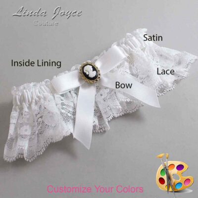 Couture Garters / Custom Wedding Garter / Customizable Wedding Garters / Personalized Wedding Garters / Dinah #10-B03-M15 / Wedding Garters / Bridal Garter / Prom Garter / Linda Joyce Couture