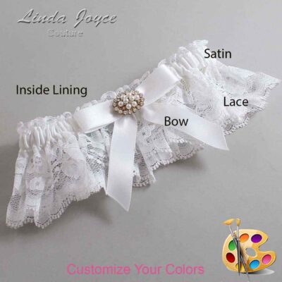 Couture Garters / Custom Wedding Garter / Customizable Wedding Garters / Personalized Wedding Garters / Daryl #10-B03-M16 / Wedding Garters / Bridal Garter / Prom Garter / Linda Joyce Couture