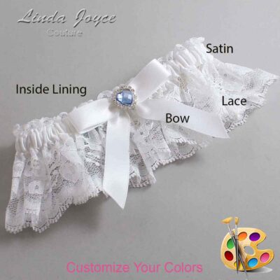 Couture Garters / Custom Wedding Garter / Customizable Wedding Garters / Personalized Wedding Garters / Gina #10-B03-M25 / Wedding Garters / Bridal Garter / Prom Garter / Linda Joyce Couture