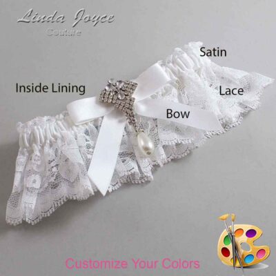 Couture Garters / Custom Wedding Garter / Customizable Wedding Garters / Personalized Wedding Garters / Bridget #10-B03-M33 / Wedding Garters / Bridal Garter / Prom Garter / Linda Joyce Couture
