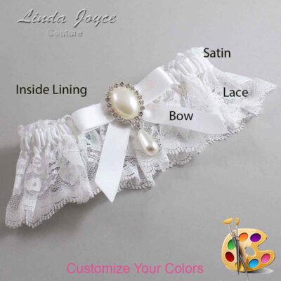 Couture Garters / Custom Wedding Garter / Customizable Wedding Garters / Personalized Wedding Garters / Demi #10-B03-M35 / Wedding Garters / Bridal Garter / Prom Garter / Linda Joyce Couture
