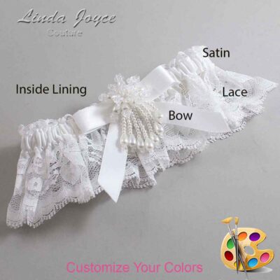 Couture Garters / Custom Wedding Garter / Customizable Wedding Garters / Personalized Wedding Garters / Kiley #10-B03-M38 / Wedding Garters / Bridal Garter / Prom Garter / Linda Joyce Couture